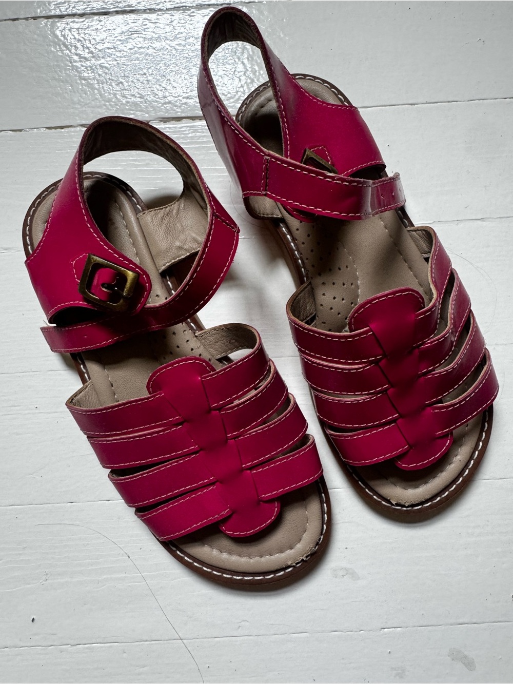 Fuchsia Strappy Comfort Sandals
